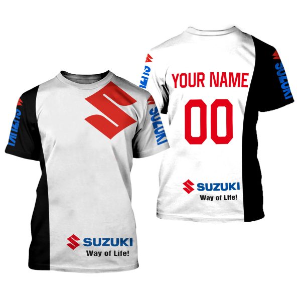 CUSTOM NAME RACING | WHITE-BLACK | SUZUKI - Image 2