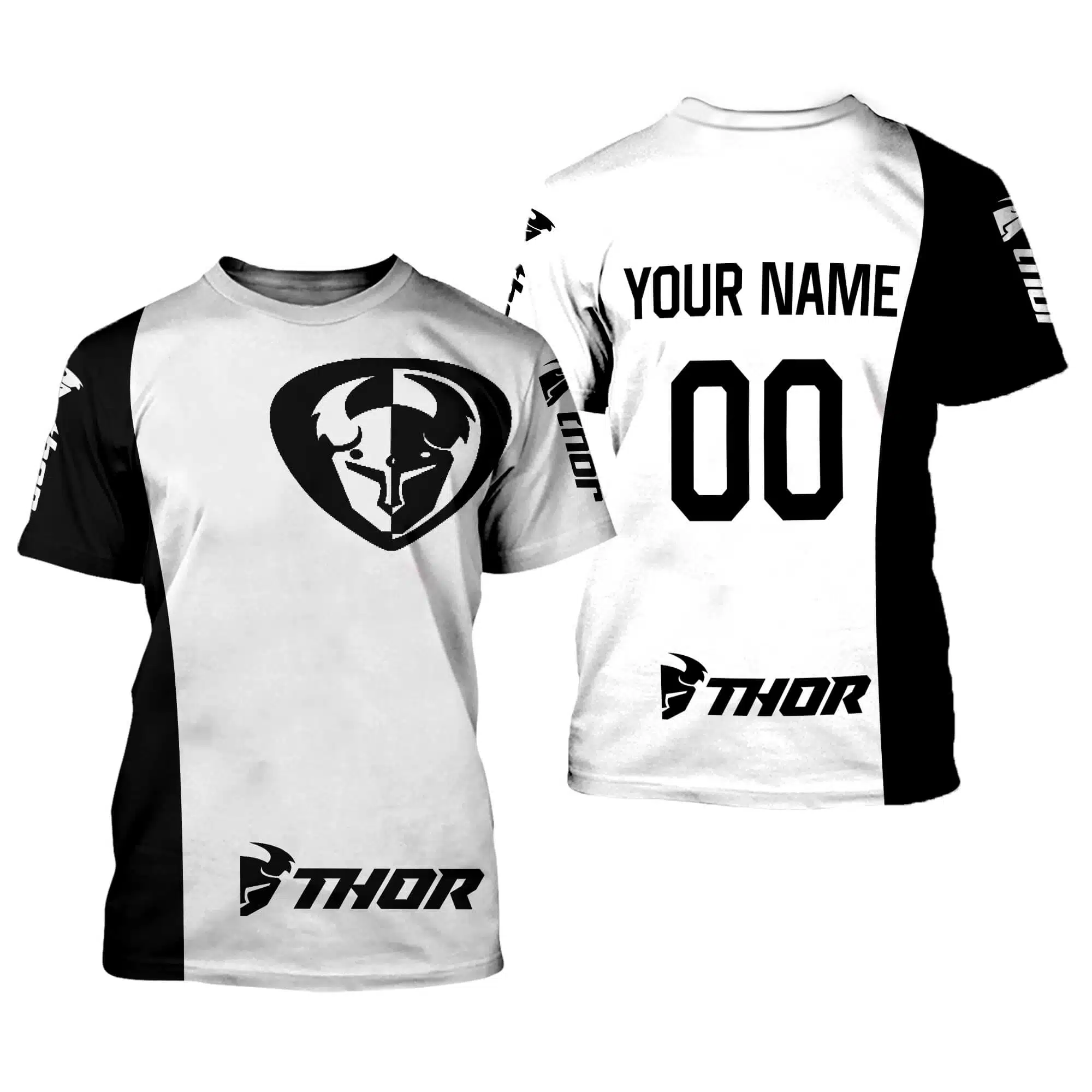 CUSTOM NAME RACING | WHITE-BLACK | THOR - Image 2
