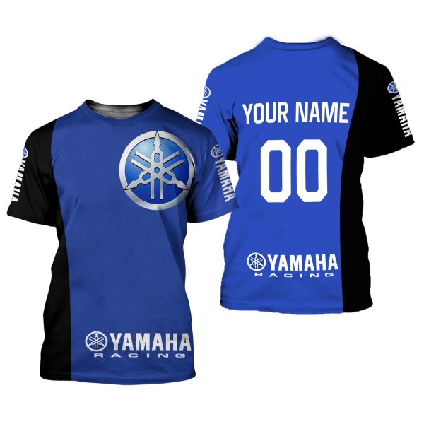 CUSTOM NAME RACING | BLACK-BLUE | YAMAHA V1 - Image 2