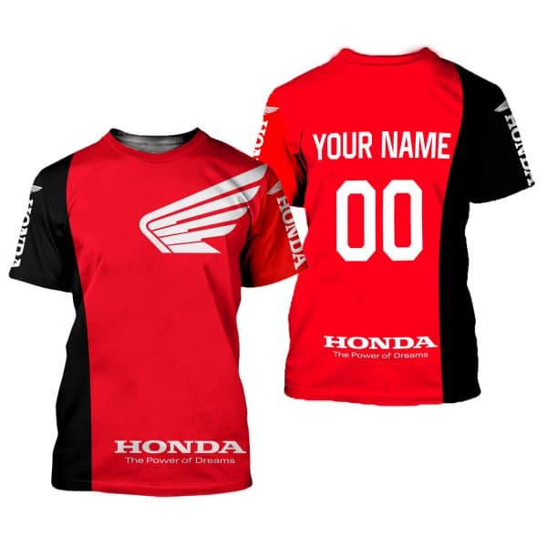 CUSTOM NAME RACING | BLACK-RED | HONDA V2 - Image 2