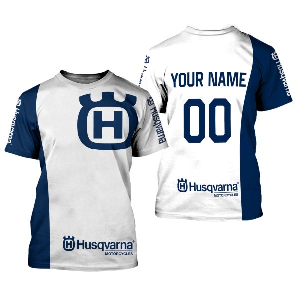 CUSTOM NAME RACING | BLUE-WHITE | HUSQVARNA V4 - Image 2