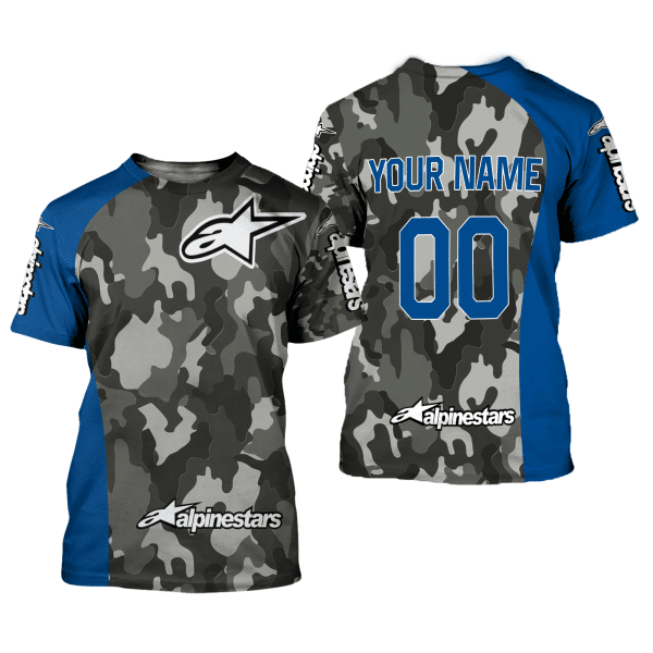 CUSTOM NAME RACING | BLUE CAMO | ALPINESTARS - Image 2