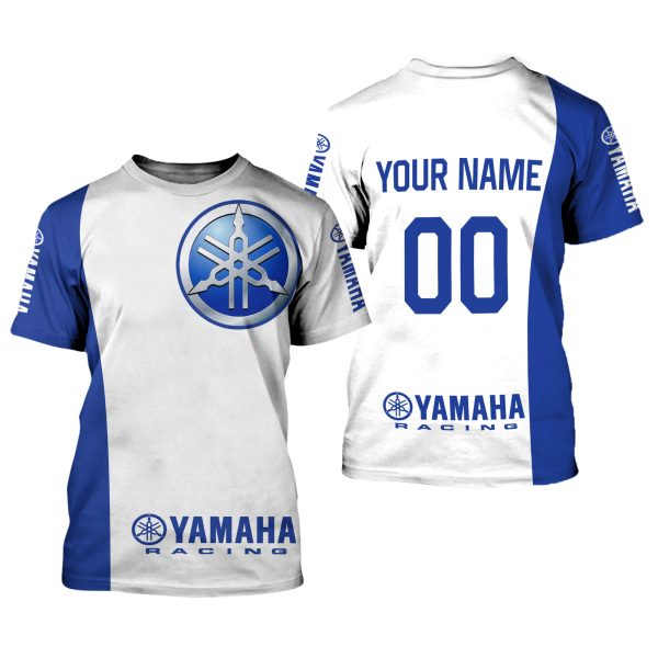 CUSTOM NAME RACING | BLUE-WHITE | YAMAHA V4 - Image 2
