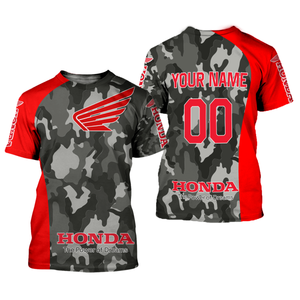 CUSTOM NAME RACING | RED CAMO | HONDA - Image 2