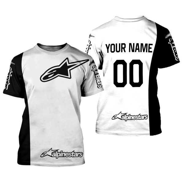 CUSTOM NAME RACING | WHITE-BLACK | ALPINESTARS - Image 2