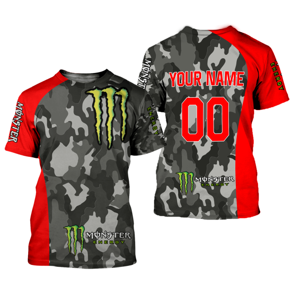 CUSTOM NAME RACING | RED CAMO | MONSTER - Image 2