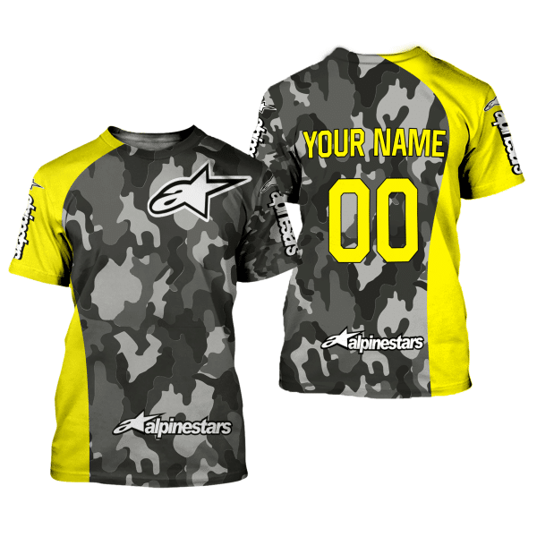 CUSTOM NAME RACING | YELLOW CAMO | ALPINESTARS - Image 2