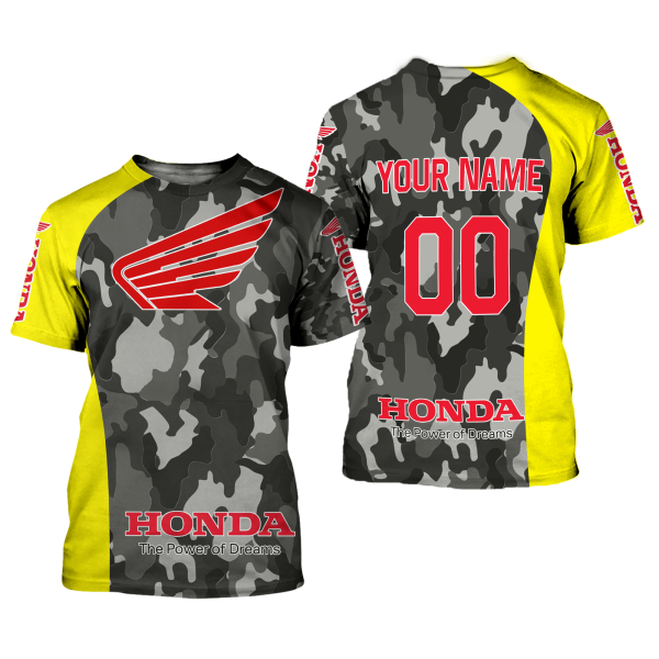 CUSTOM NAME RACING | YELLOW CAMO | HONDA - Image 2