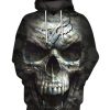 MEN WOMEN FOX 3D HORROR HOODIE