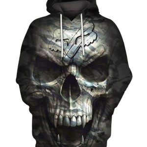 MEN WOMEN FOX 3D HORROR HOODIE