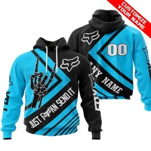 JUST FCKN SEND IT - FOX RACING BLU SKY | HOODIE & JERSEY | KID-YOUTH & ADULT