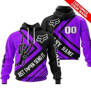 JUST FCKN SEND IT - FOX RACING PURPLE | HOODIE & JERSEY | KID-YOUTH & ADULT