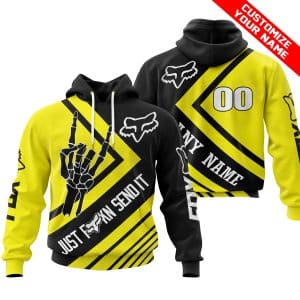 JUST FCKN SEND IT - FOX RACING YELLOW | HOODIE & JERSEY | KID-YOUTH & ADULT