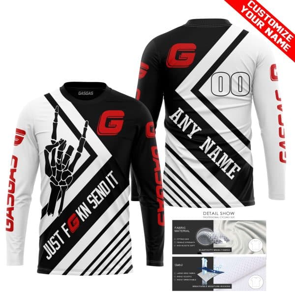 JUST FCKN SEND IT - GAS GAS RACING | HOODIE & JERSEY | KID-YOUTH & ADULT - Image 2