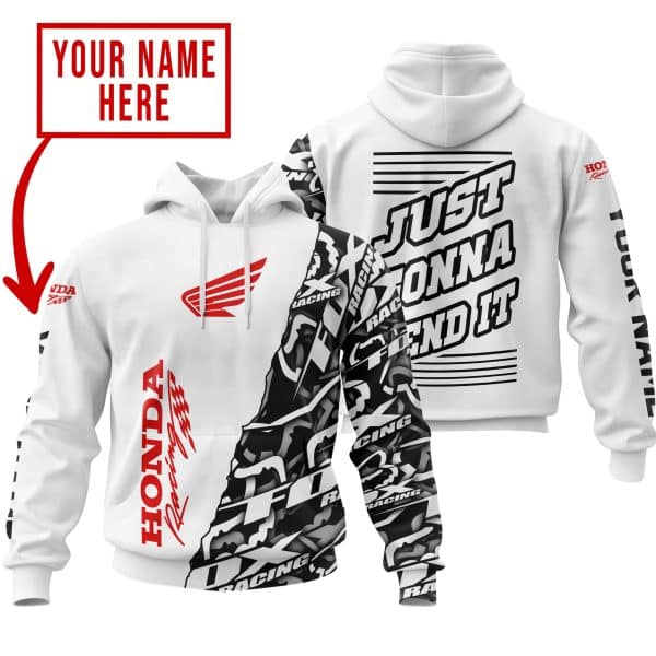 JUST GONNA SEND IT | HONDA RACING WHITE | KID & ADULT