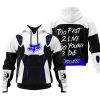 TOO FAST TO LIVE TOO YOUNG TO DIE – FOX RACING – WHITE BLUE