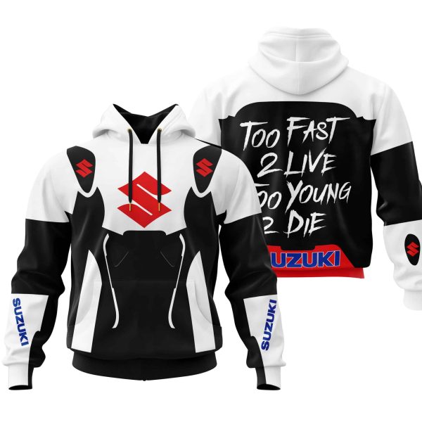 TOO FAST TO LIVE TOO YOUNG TO DIE - SUZUKI - WHITE