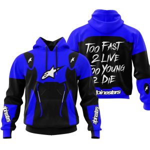 TOO FAST TO LIVE TOO YOUNG TO DIE - ALPINESTARS - BLUE