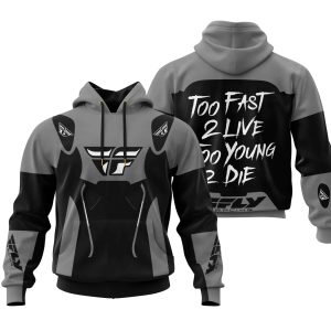 TOO FAST TO LIVE TOO YOUNG TO DIE - FLY RACING - GREY