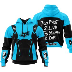 TOO FAST TO LIVE TOO YOUNG TO DIE - FOX RACING - SKY BLUE