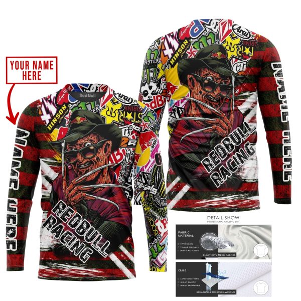 FREDDY KRUEGER REDBULL RACING | HOODIE & JERSEY | KID-YOUTH & ADULT - Image 2