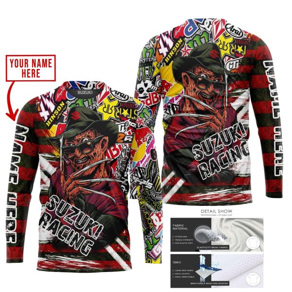 FREDDY KRUEGER SUZUKI RACING | HOODIE & JERSEY | KID-YOUTH & ADULT - Image 2