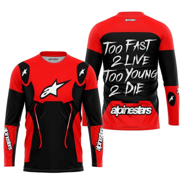 TOO FAST TO LIVE TOO YOUNG TO DIE - ALPINESTARS - RED - Image 2
