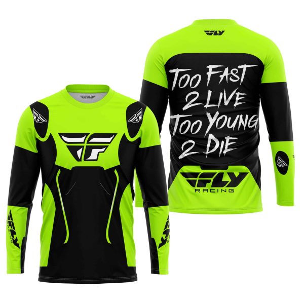 TOO FAST TO LIVE TOO YOUNG TO DIE - FLY RACING - NEON - Image 2