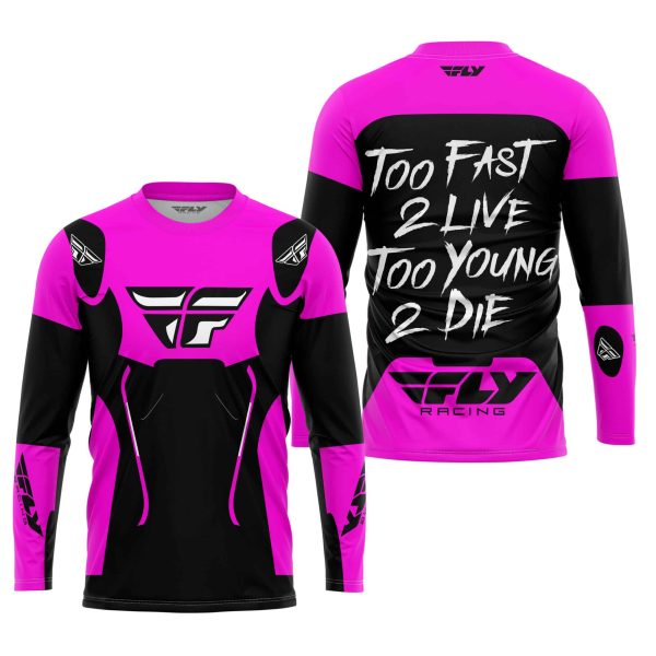 TOO FAST TO LIVE TOO YOUNG TO DIE - FLY RACING - PINK - Image 2
