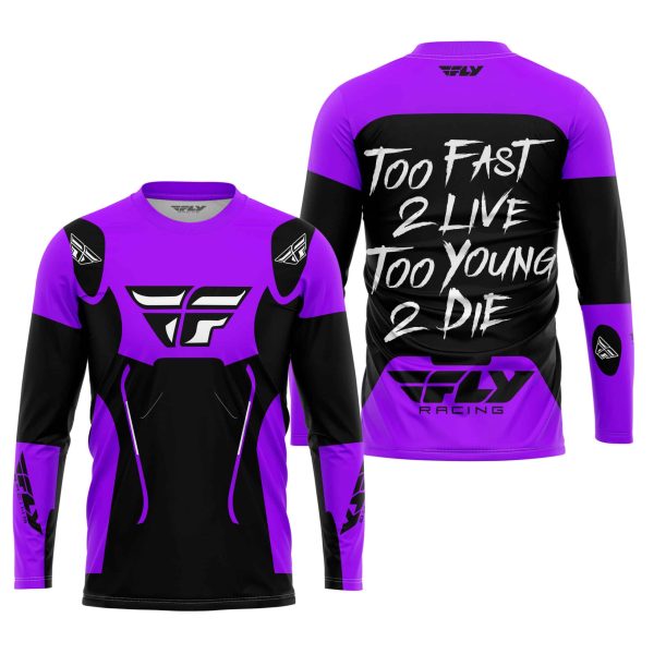 TOO FAST TO LIVE TOO YOUNG TO DIE - FLY RACING - PURPLE - Image 2