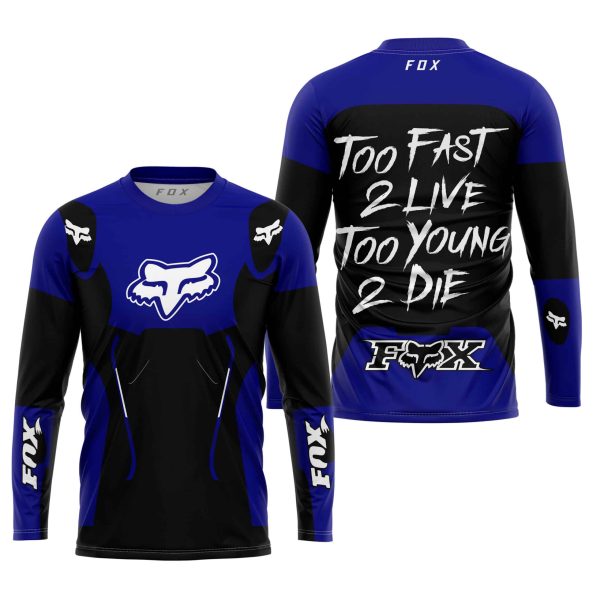 TOO FAST TO LIVE TOO YOUNG TO DIE - FOX RACING - NAVY - Image 2