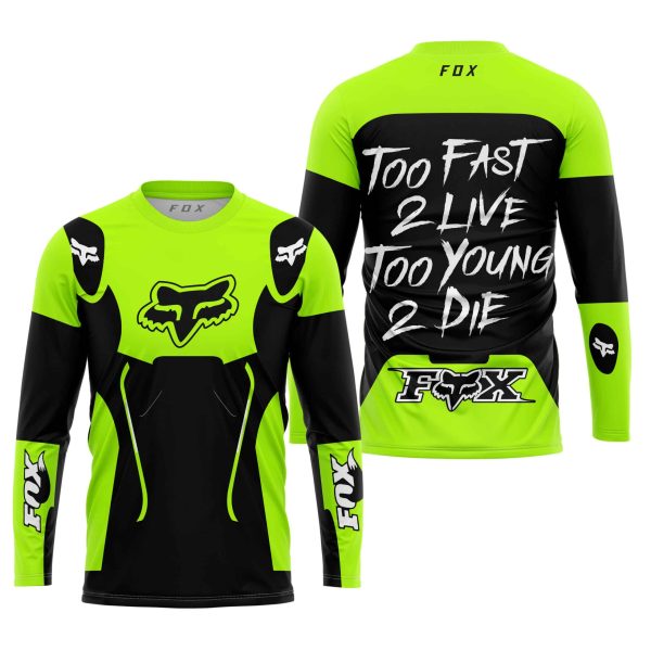 TOO FAST TO LIVE TOO YOUNG TO DIE - FOX RACING - NEON - Image 2