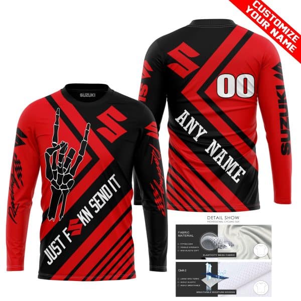 JUST FCKN SEND IT - SUZUKI | HOODIE & JERSEY | KID-YOUTH & ADULT - Image 2