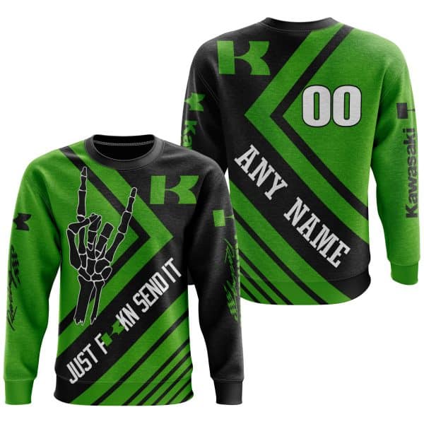 JUST FCKN SEND IT - KAWASAKI | HOODIE & JERSEY | KID-YOUTH & ADULT - Image 3