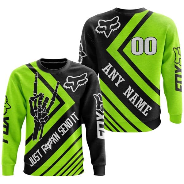 JUST FCKN SEND IT - FOX RACING NEON | HOODIE & JERSEY | KID-YOUTH & ADULT - Image 3