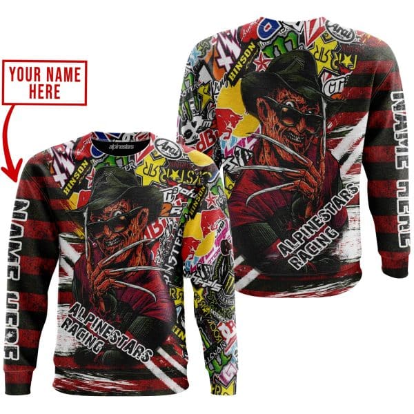 FREDDY KRUEGER ALPINESTARS RACING | HOODIE & JERSEY | KID-YOUTH & ADULT - Image 3