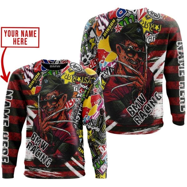 FREDDY KRUEGER BMW RACING | HOODIE & JERSEY | KID-YOUTH & ADULT - Image 3