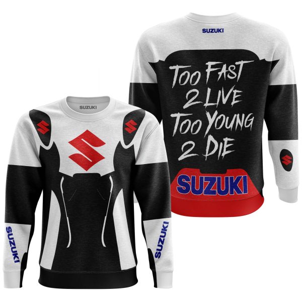 TOO FAST TO LIVE TOO YOUNG TO DIE - SUZUKI - WHITE - Image 3
