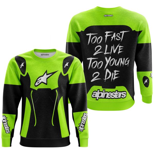 TOO FAST TO LIVE TOO YOUNG TO DIE - ALPINESTARS - NEON - Image 2
