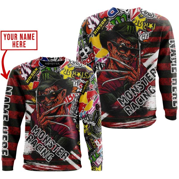 FREDDY KRUEGER MONSTER RACING | HOODIE & JERSEY | KID-YOUTH & ADULT - Image 3