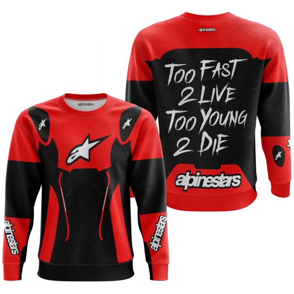TOO FAST TO LIVE TOO YOUNG TO DIE - ALPINESTARS - RED - Image 3