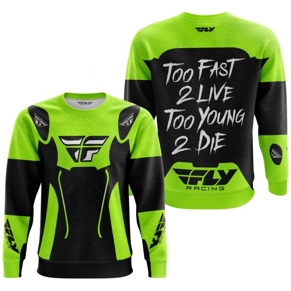 TOO FAST TO LIVE TOO YOUNG TO DIE - FLY RACING - NEON - Image 3
