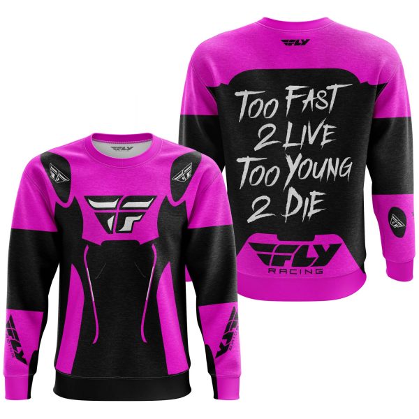 TOO FAST TO LIVE TOO YOUNG TO DIE - FLY RACING - PINK - Image 3