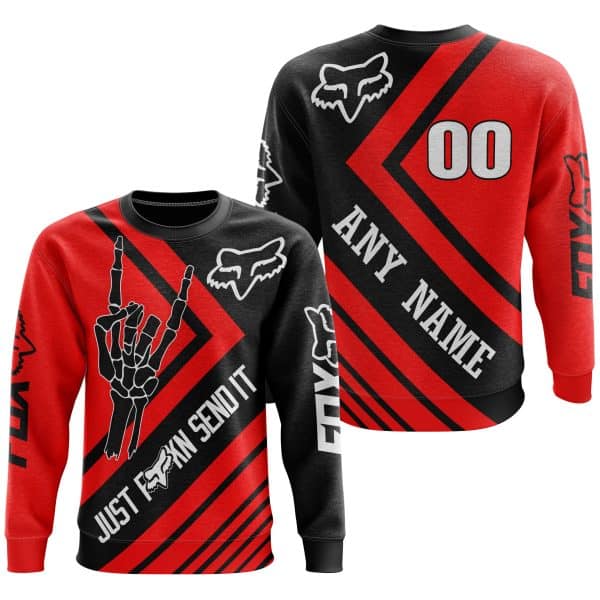 JUST FCKN SEND IT - FOX RACING RED | HOODIE & JERSEY | KID-YOUTH & ADULT - Image 3