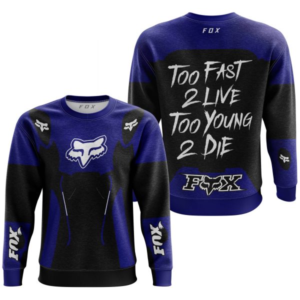 TOO FAST TO LIVE TOO YOUNG TO DIE - FOX RACING - NAVY - Image 3