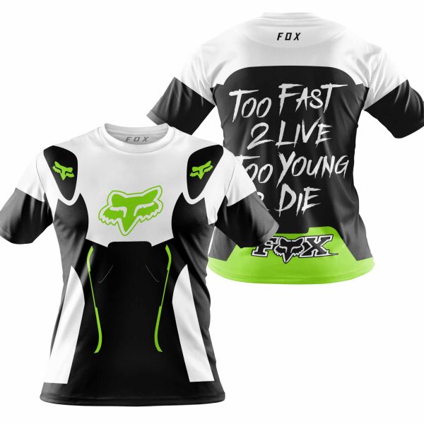TOO FAST TO LIVE TOO YOUNG TO DIE – FOX RACING – WHITE GREEN 1 - Image 4
