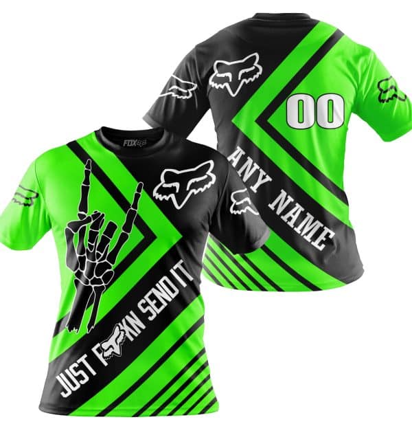 JUST FCKN SEND IT - FOX RACING GREEN | HOODIE & JERSEY | KID-YOUTH & ADULT - Image 4