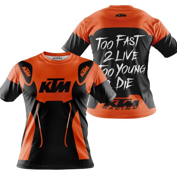 TOO FAST TO LIVE TOO YOUNG TO DIE - KTM RACING - ORANGE - Image 4