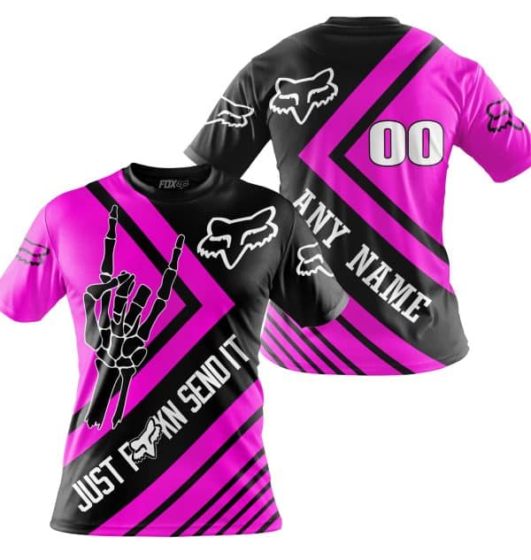 JUST FCKN SEND IT - FOX RACING PINK | HOODIE & JERSEY | KID-YOUTH & ADULT - Image 4
