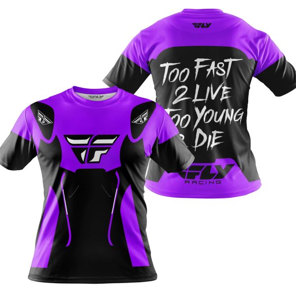 TOO FAST TO LIVE TOO YOUNG TO DIE - FLY RACING - PURPLE - Image 4